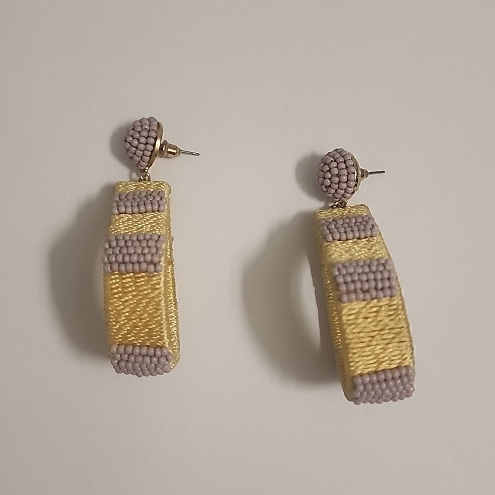 Target Purple Beaded Statement Earrings